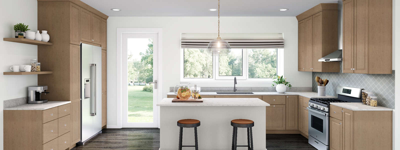 Light Stain Kitchen Wayfair